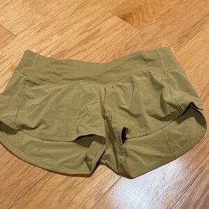 Lululemon Athletica yellow green Women's Athletic Shorts